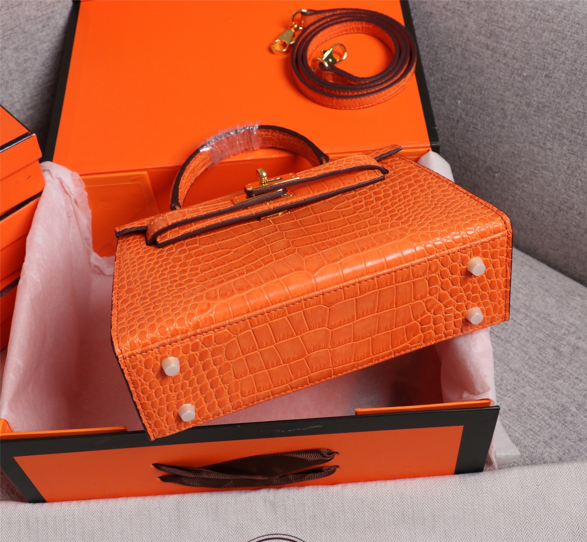 【HERMES】エルメス ケリー  クロコ 22cm