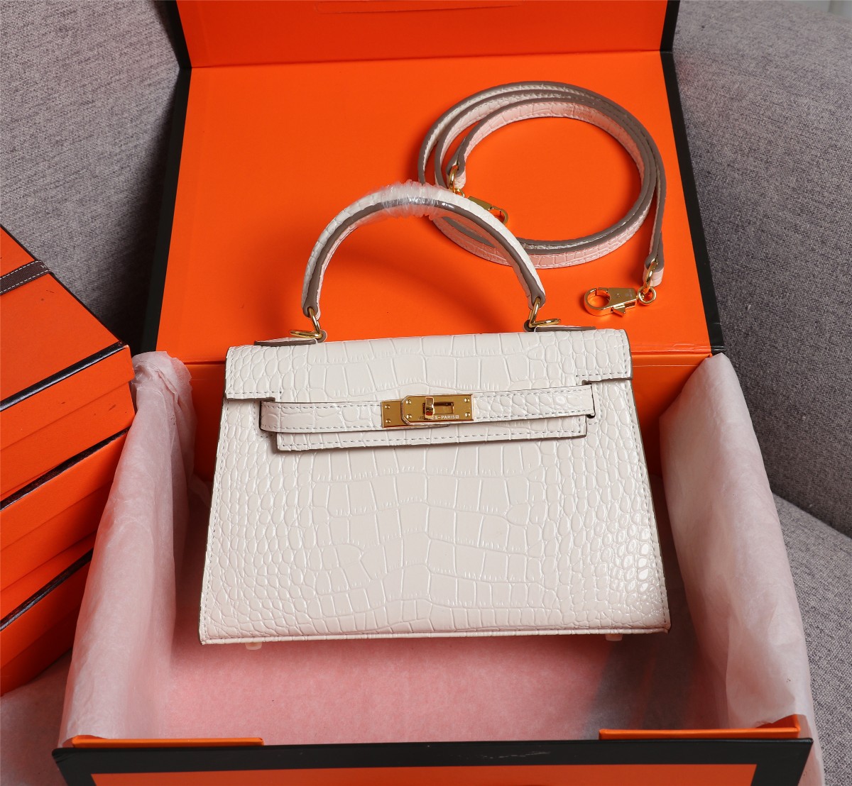 【HERMES】エルメス ケリー  クロコ 22cm
