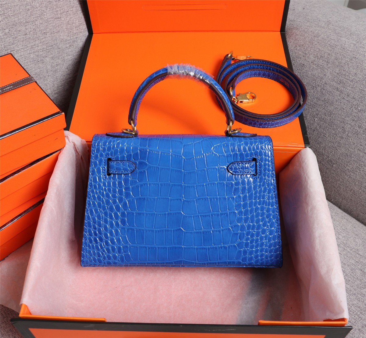 【HERMES】エルメス ケリー  クロコ 22cm