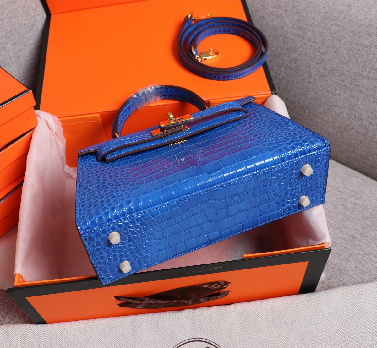 【HERMES】エルメス ケリー  クロコ 22cm