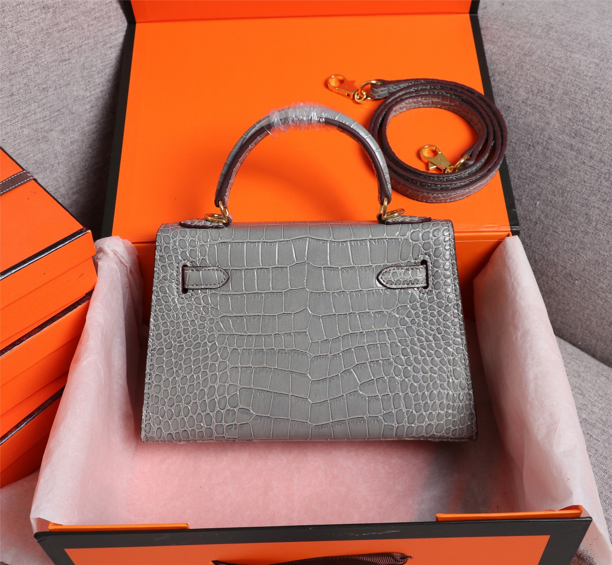 【HERMES】エルメス ケリー  クロコ 22cm