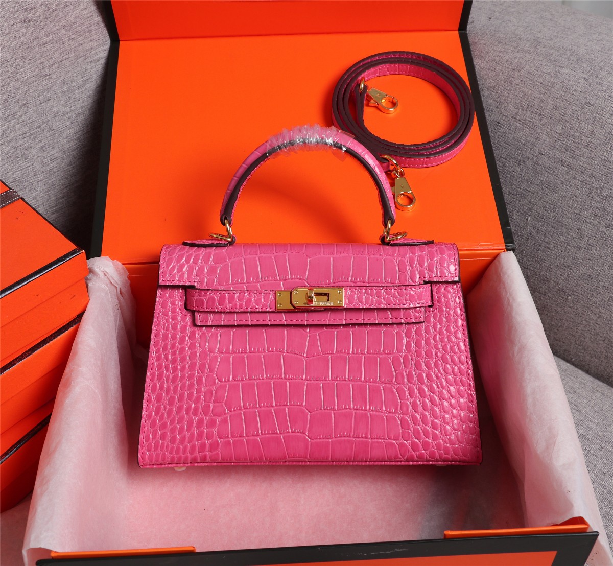 【HERMES】エルメス ケリー  クロコ 22cm