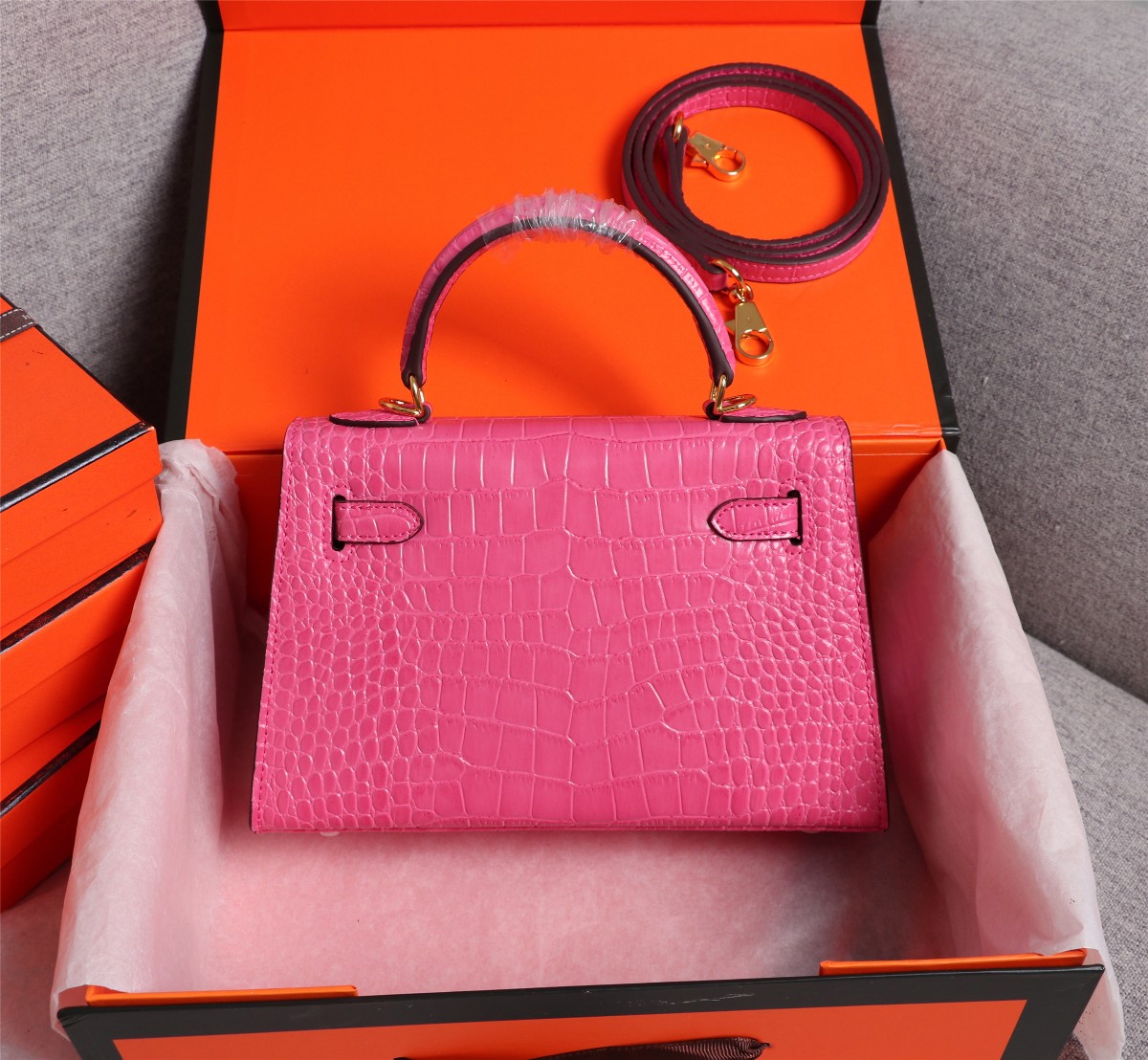 【HERMES】エルメス ケリー  クロコ 22cm