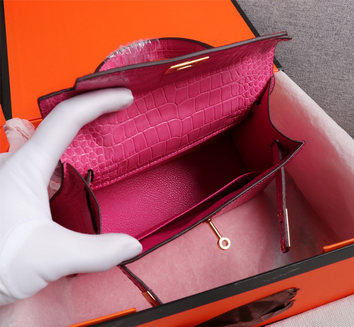 【HERMES】エルメス ケリー  クロコ 22cm