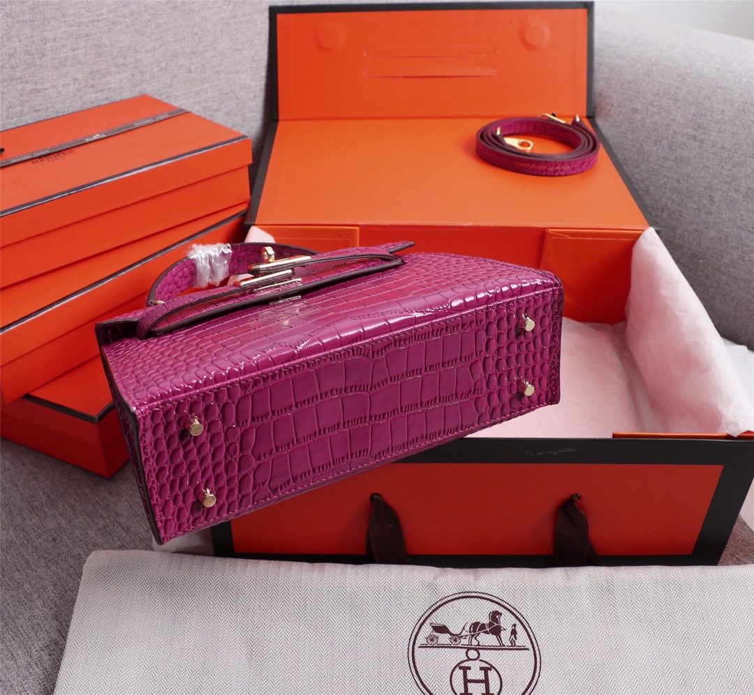 【HERMES】エルメス ケリー  クロコ 22cm
