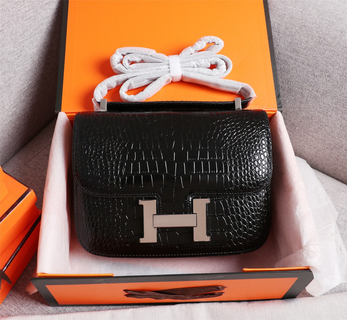 【HERMES】エルメス コンスタンス  クロコ 24cm