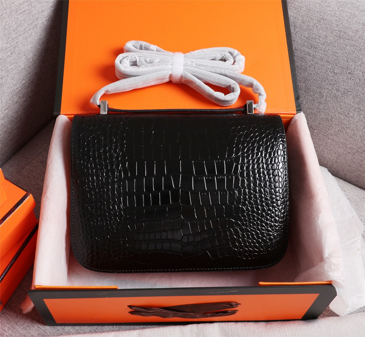 【HERMES】エルメス コンスタンス  クロコ 24cm