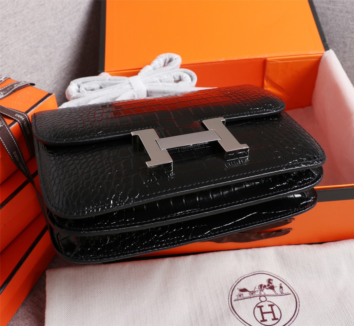 【HERMES】エルメス コンスタンス  クロコ 24cm