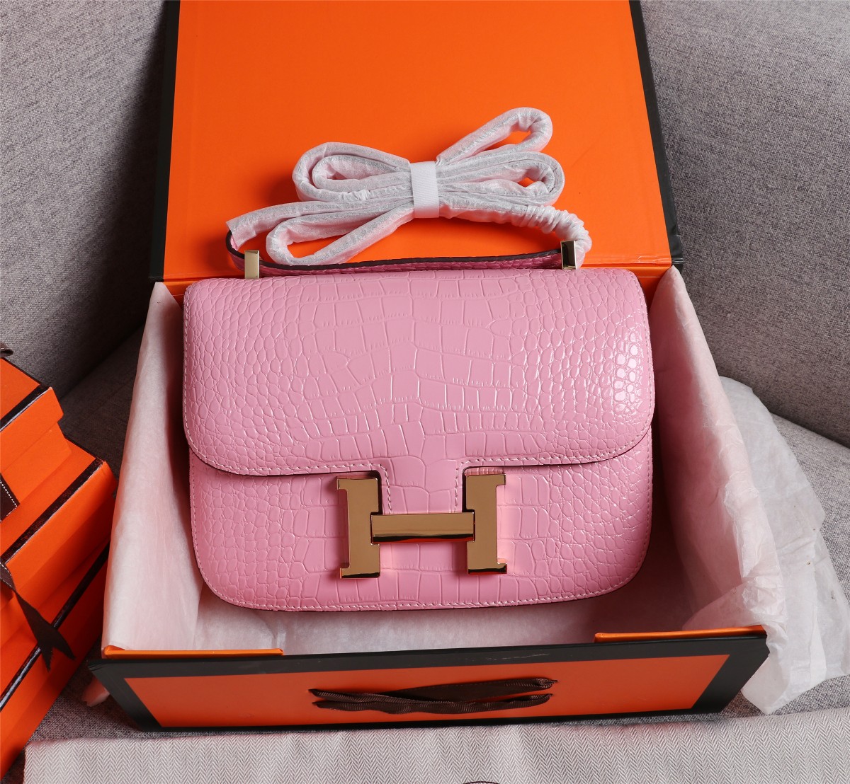 【HERMES】エルメス コンスタンス  クロコ 24cm