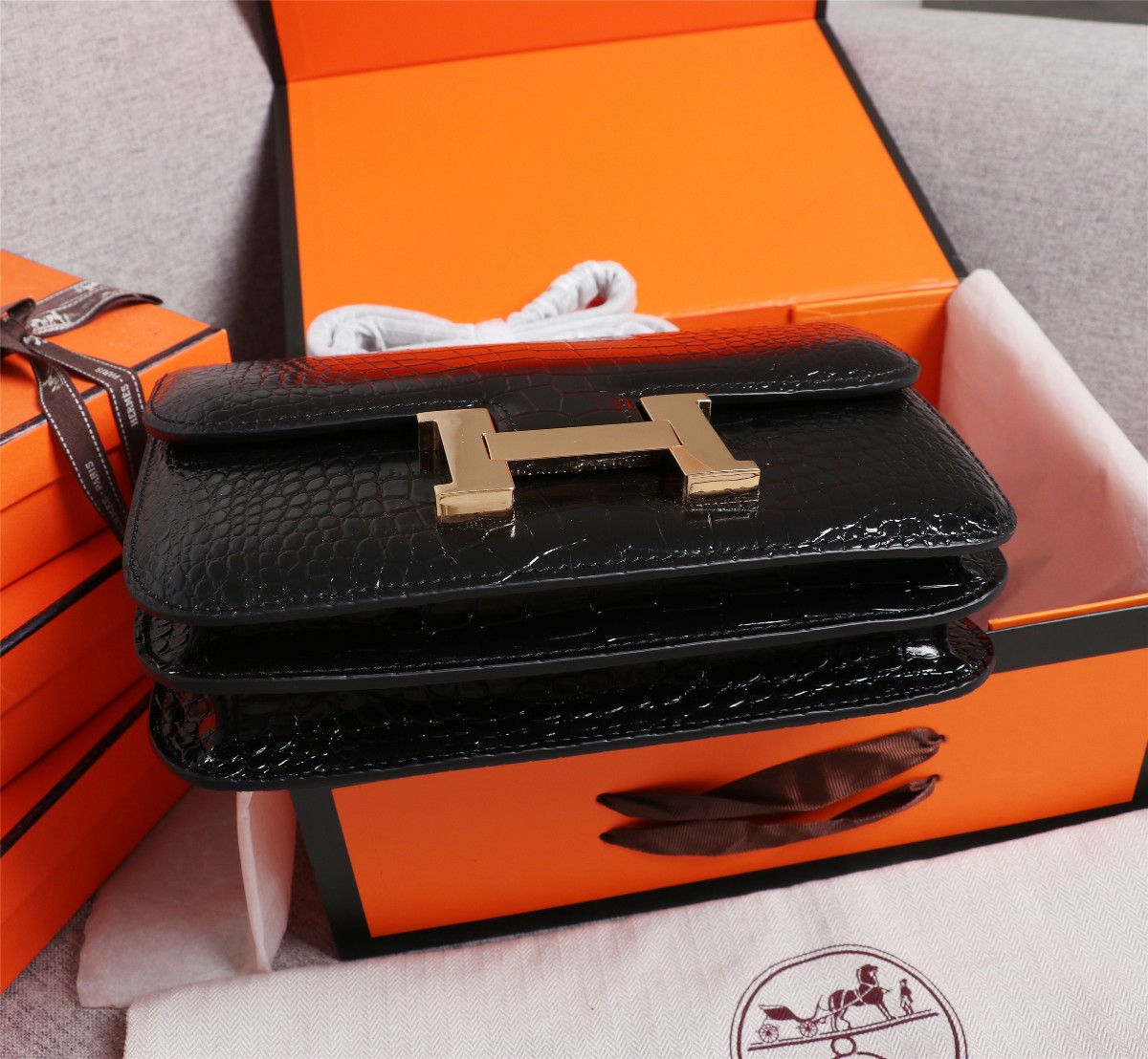 【HERMES】エルメス コンスタンス  クロコ 24cm