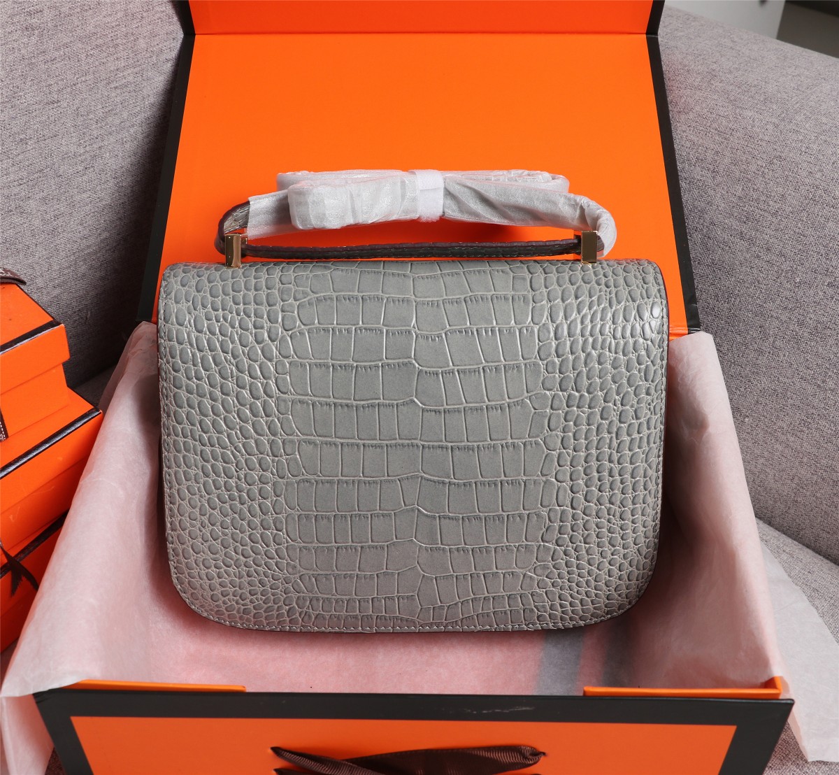 【HERMES】エルメス コンスタンス  クロコ 24cm