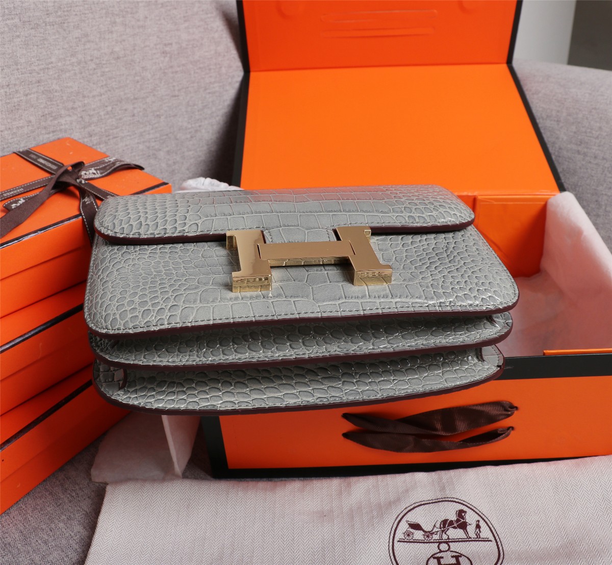 【HERMES】エルメス コンスタンス  クロコ 24cm