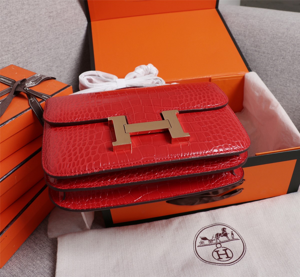 【HERMES】エルメス コンスタンス  クロコ 24cm