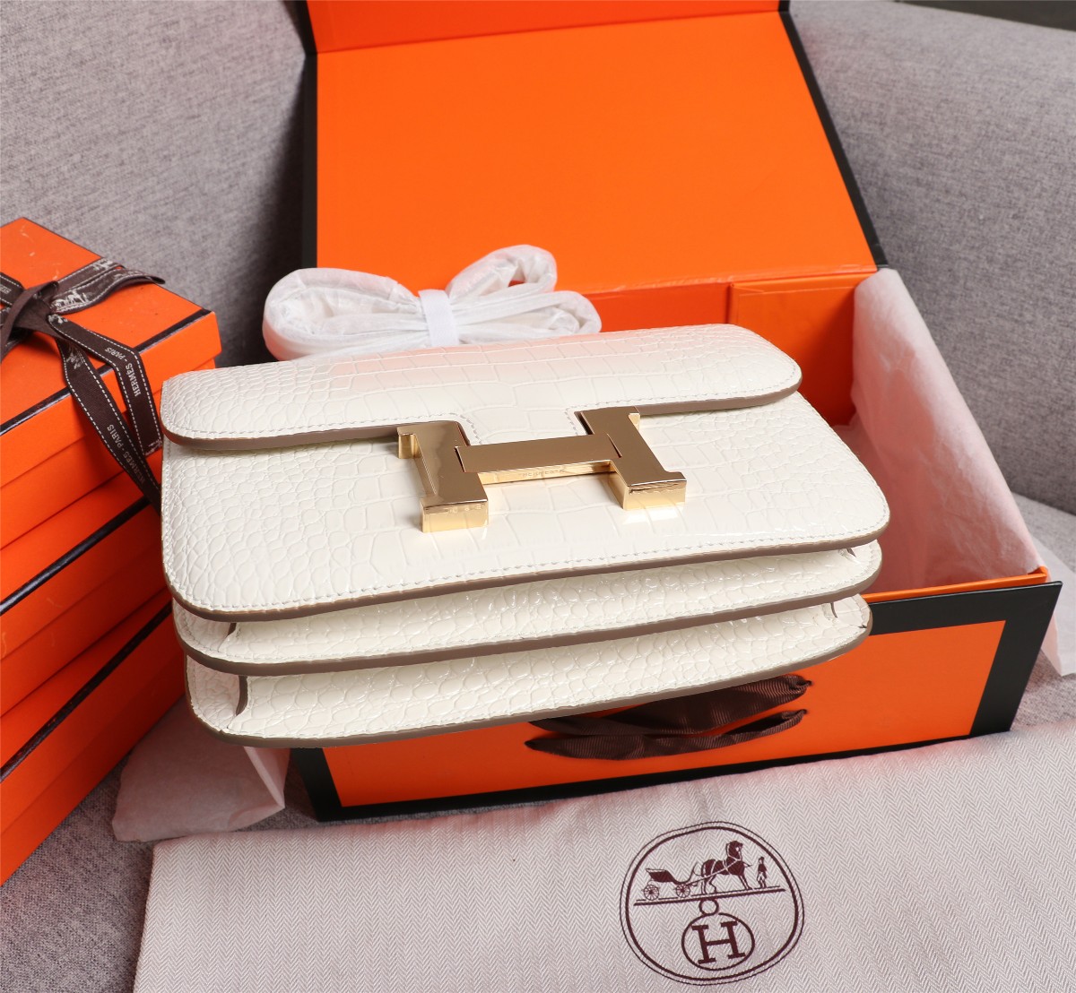 【HERMES】エルメス コンスタンス  クロコ 24cm