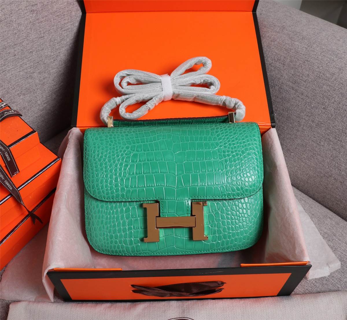 【HERMES】エルメス コンスタンス  クロコ 24cm