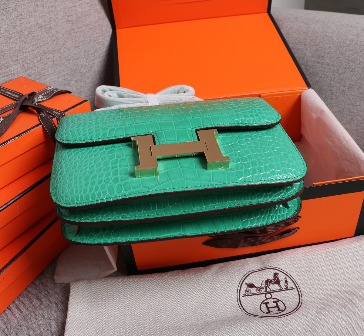 【HERMES】エルメス コンスタンス  クロコ 24cm