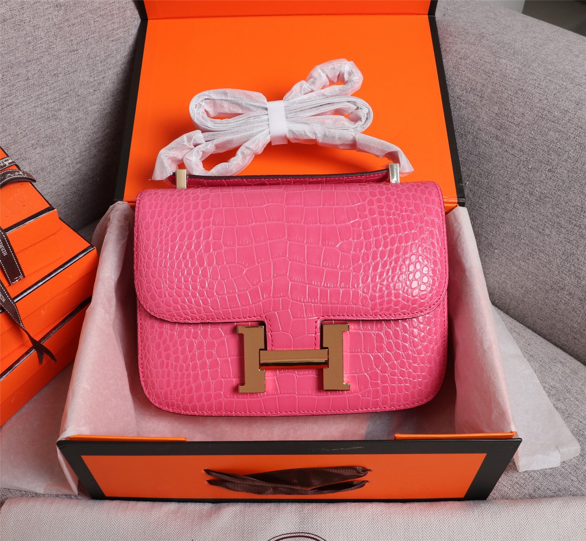 【HERMES】エルメス コンスタンス  クロコ 24cm