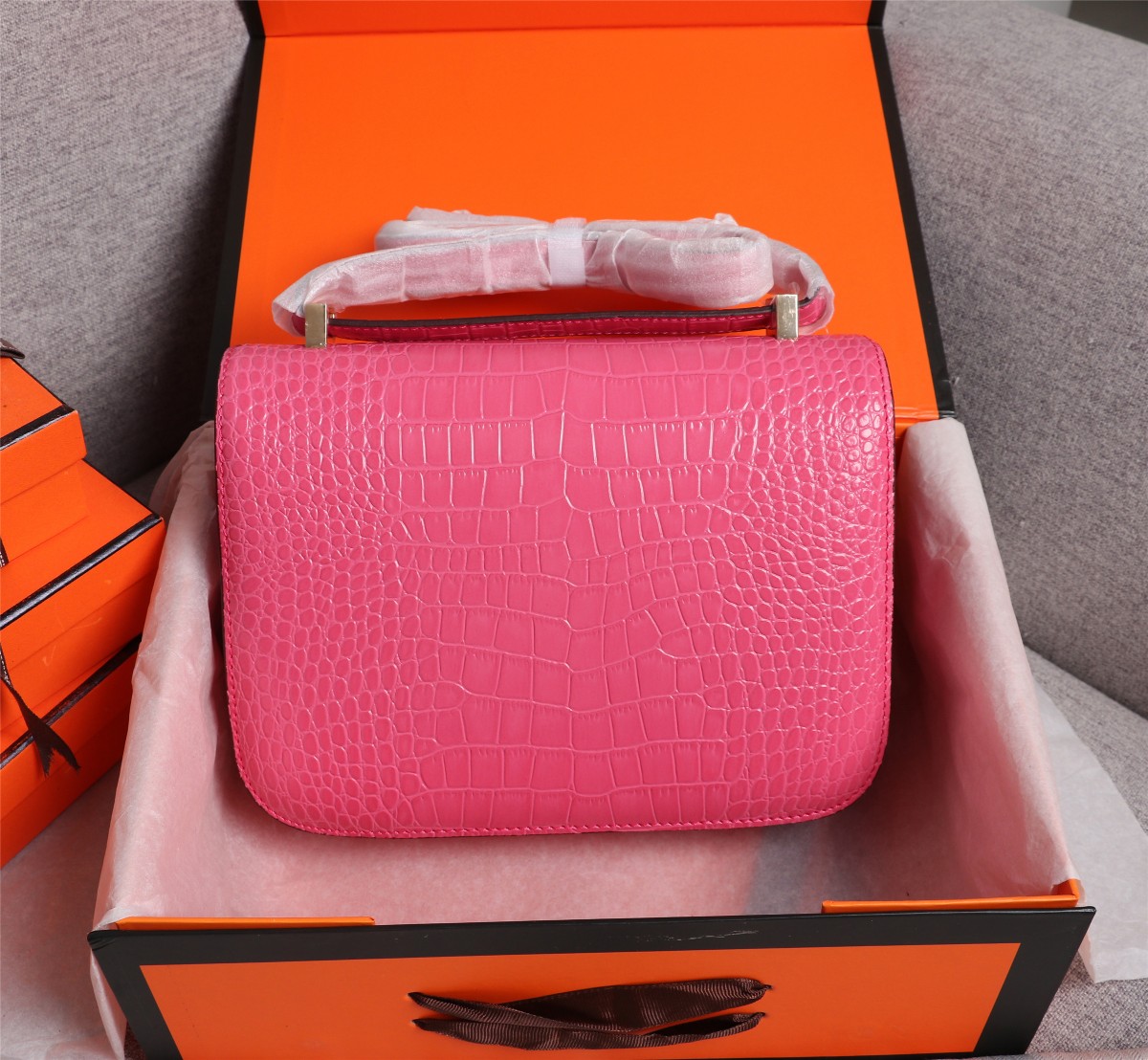 【HERMES】エルメス コンスタンス  クロコ 24cm