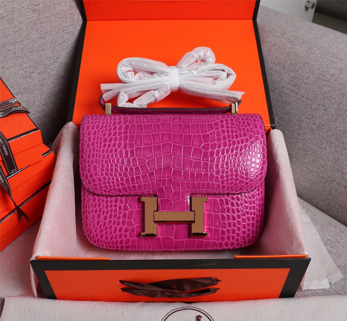 【HERMES】エルメス コンスタンス  クロコ 24cm