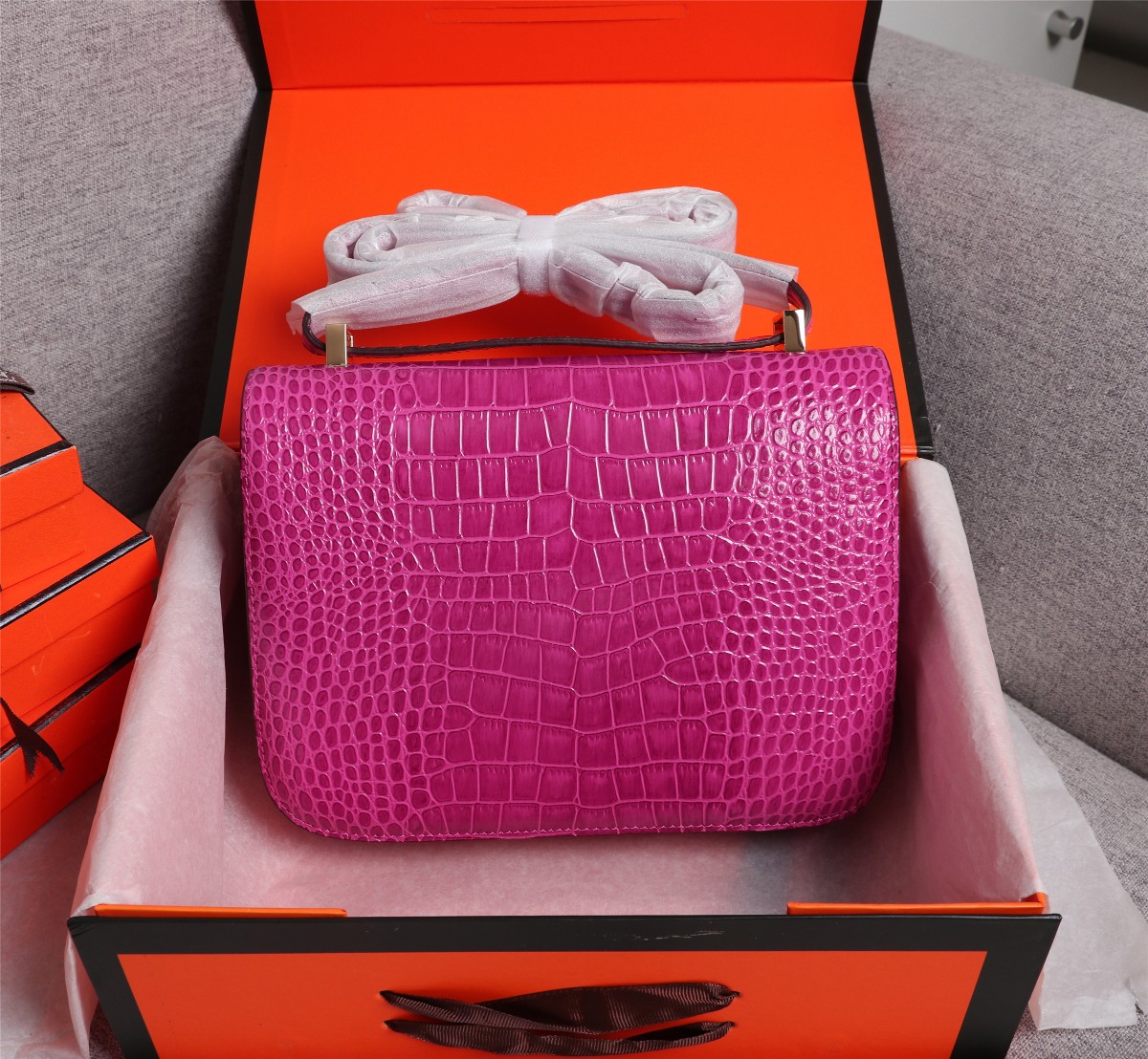 【HERMES】エルメス コンスタンス  クロコ 24cm