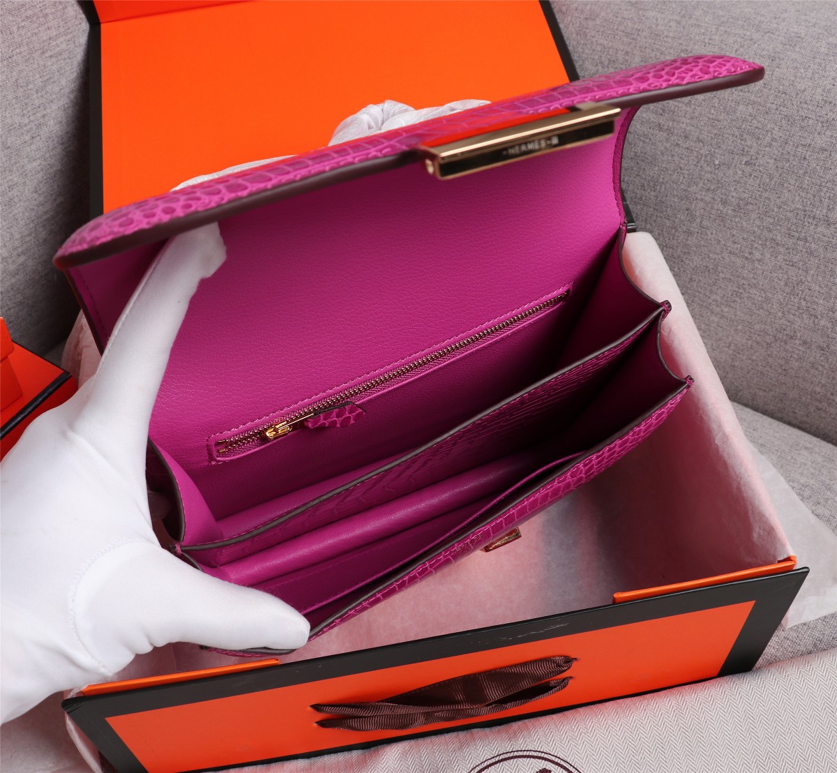 【HERMES】エルメス コンスタンス  クロコ 24cm