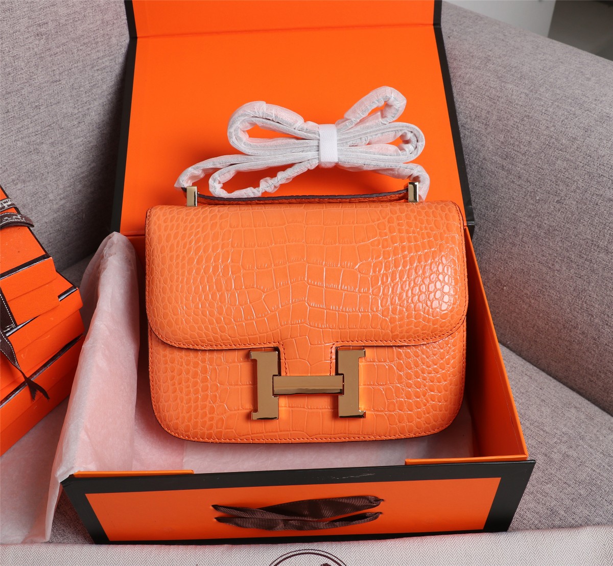 【HERMES】エルメス コンスタンス  クロコ 24cm