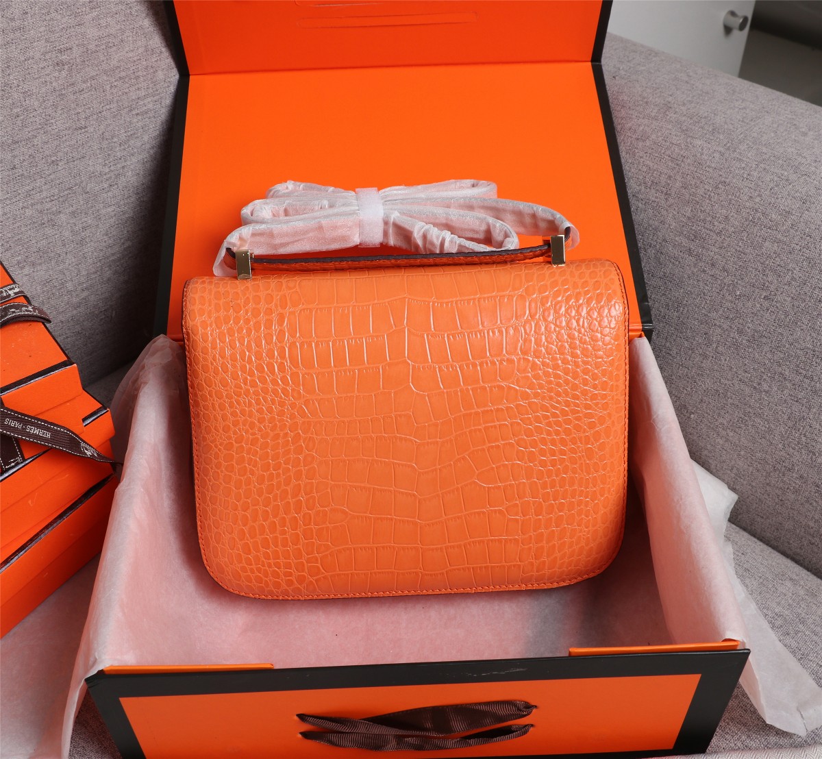 【HERMES】エルメス コンスタンス  クロコ 24cm