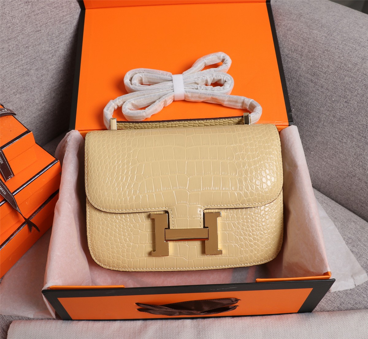 【HERMES】エルメス コンスタンス  クロコ 24cm
