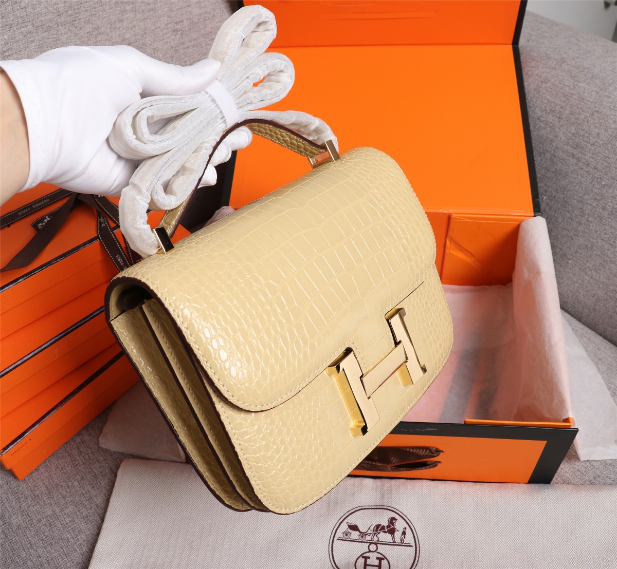 【HERMES】エルメス コンスタンス  クロコ 24cm