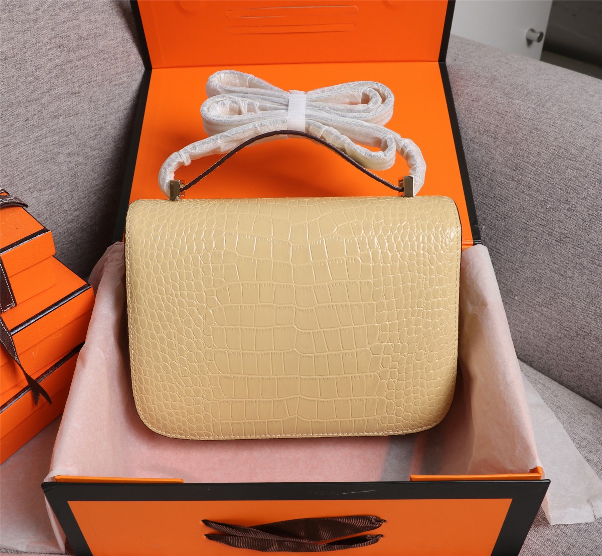 【HERMES】エルメス コンスタンス  クロコ 24cm