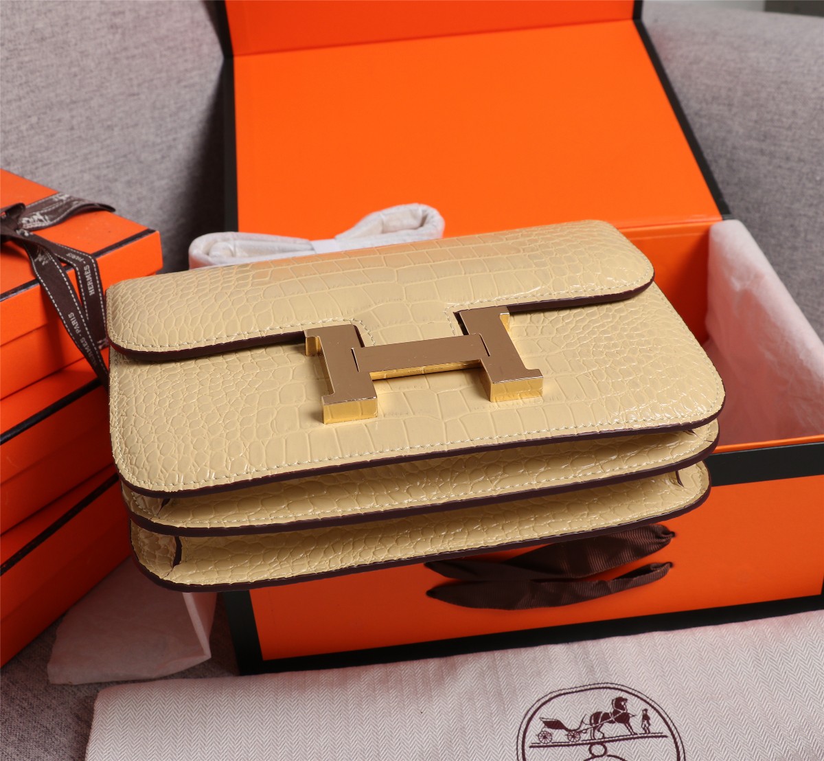 【HERMES】エルメス コンスタンス  クロコ 24cm