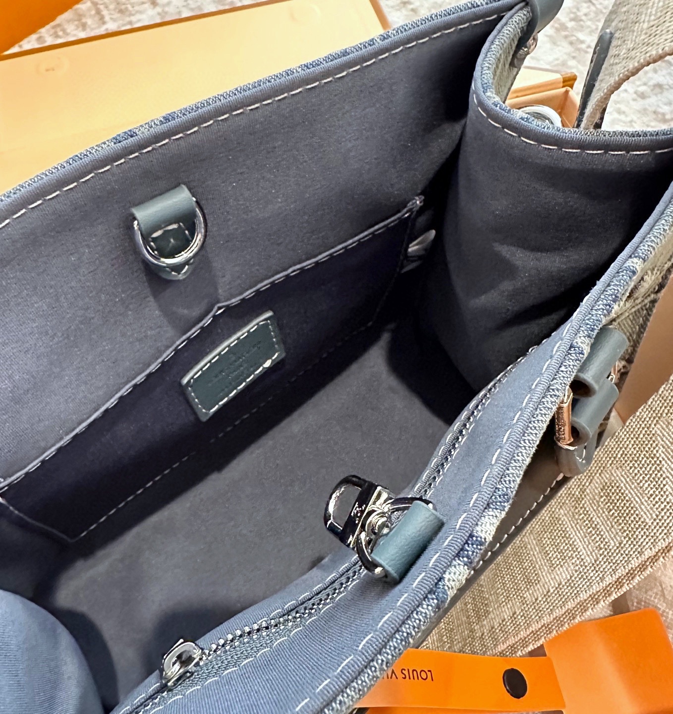ルイ ヴィトン ( Louis Vuitton)デニム 手持ち バッグ 25cm
