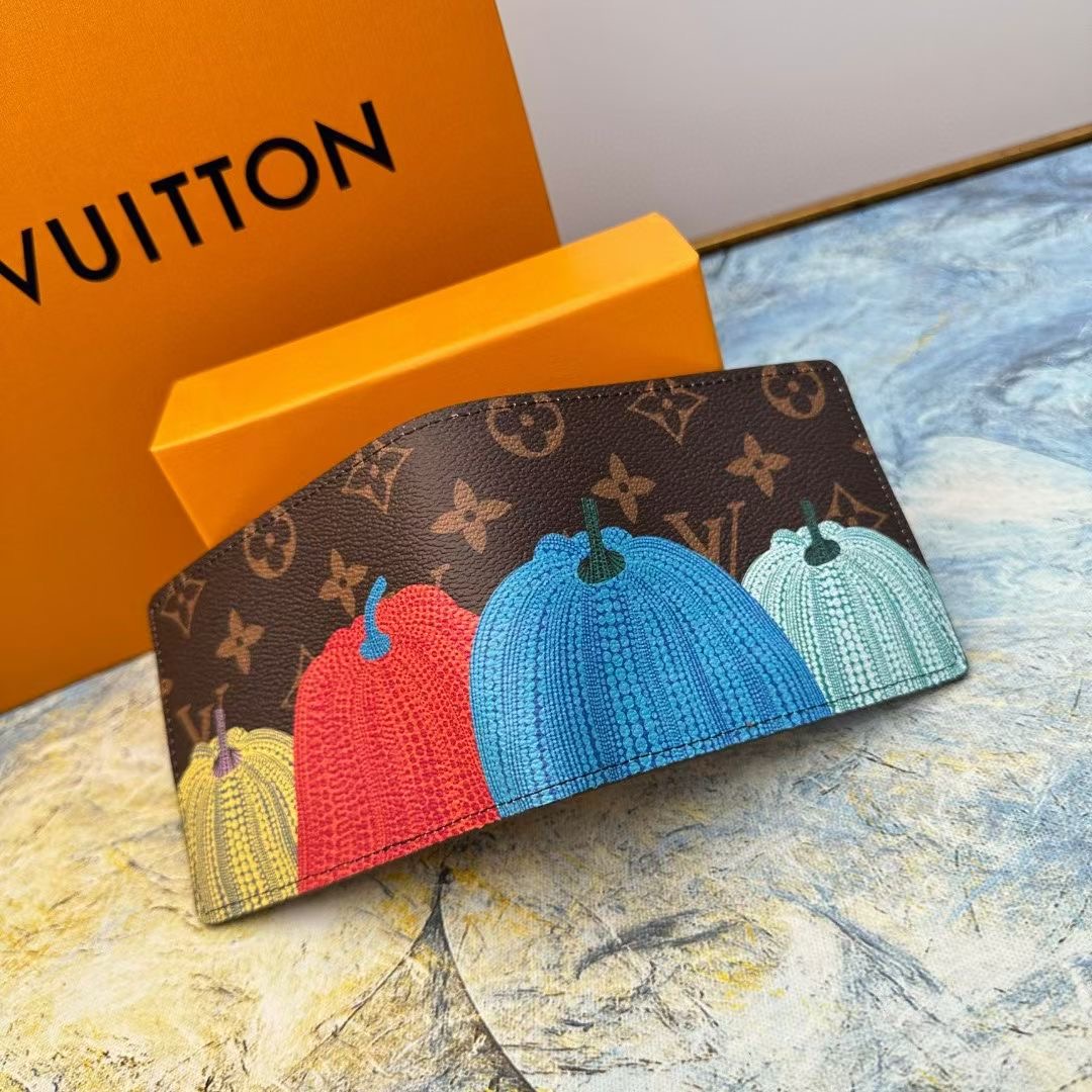 ルイ ヴィトン ( Louis Vuitton) x YK Slender 草間 彌生 財布 メンズ 二 つ折り 11 x 8.5 x 2cm