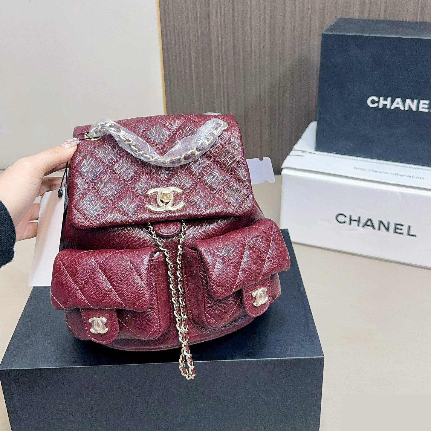 シャネル(Chanel)  リュック バッグ  20x20cm