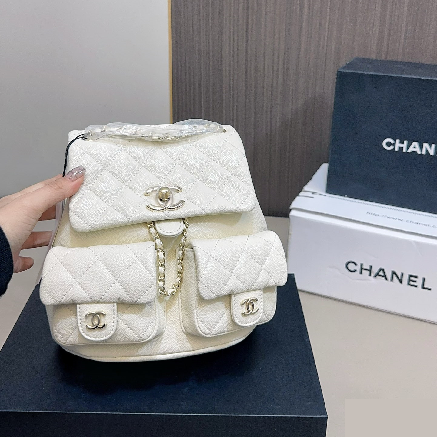 シャネル(Chanel)  リュック バッグ  20x20cm