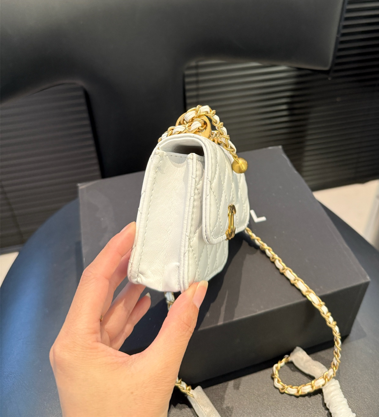 シャネル(Chanel)  新作 25C チェーン ミニ 財布  12.5X9.5cm