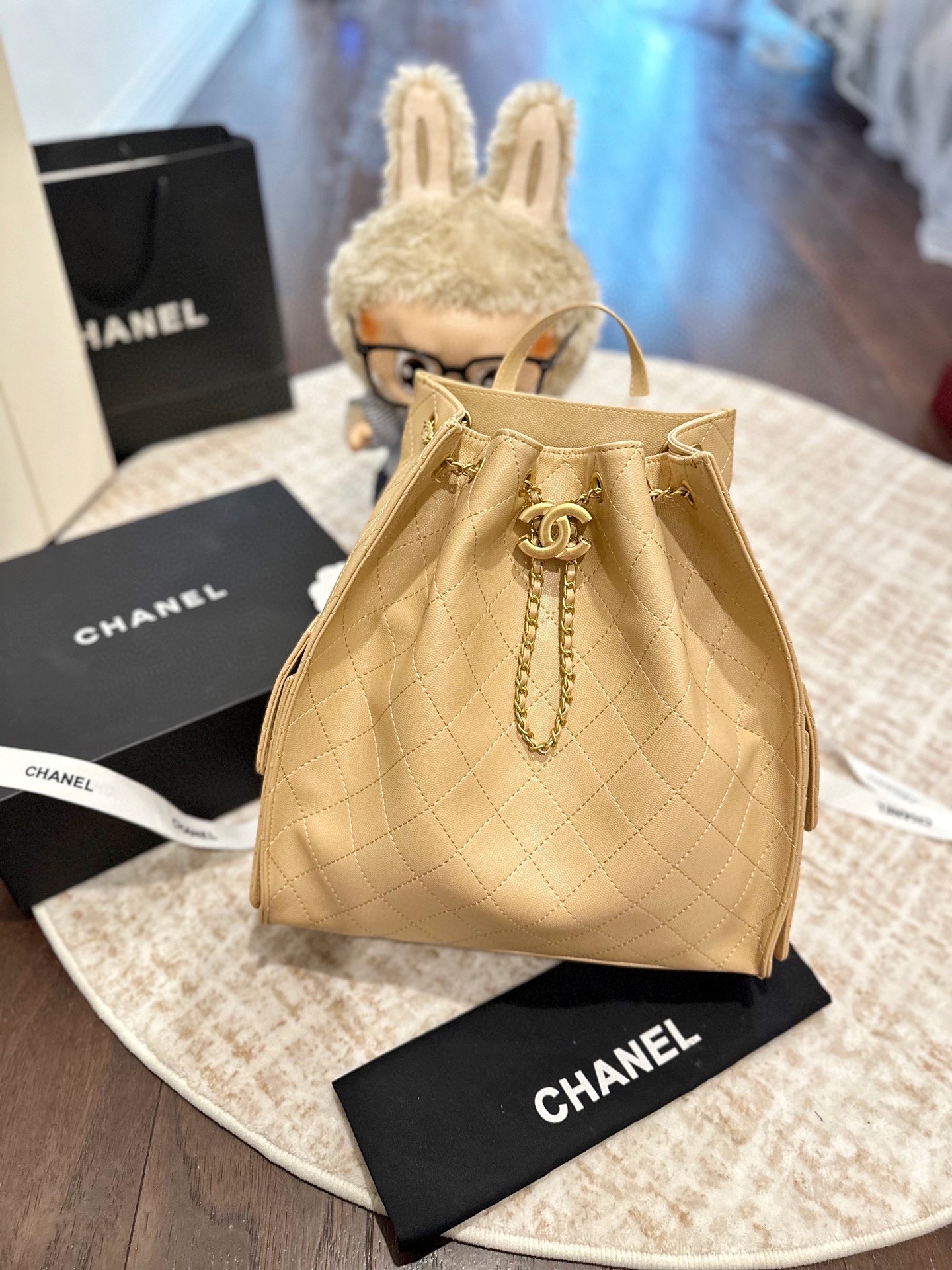 シャネル(Chanel)  新作 25B 巾着 バッグ  25cm