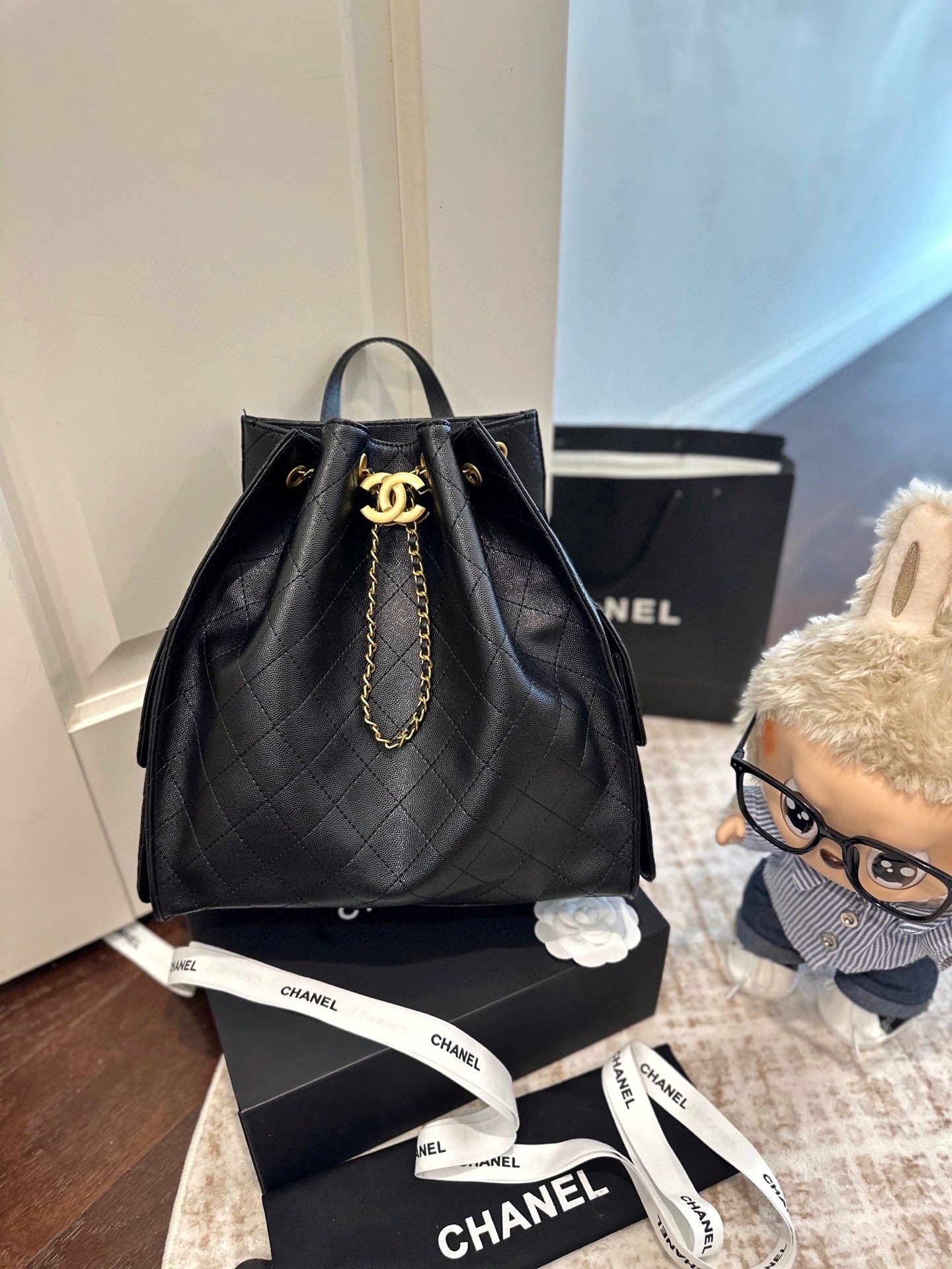シャネル(Chanel)  新作 25B 巾着 バッグ  25cm