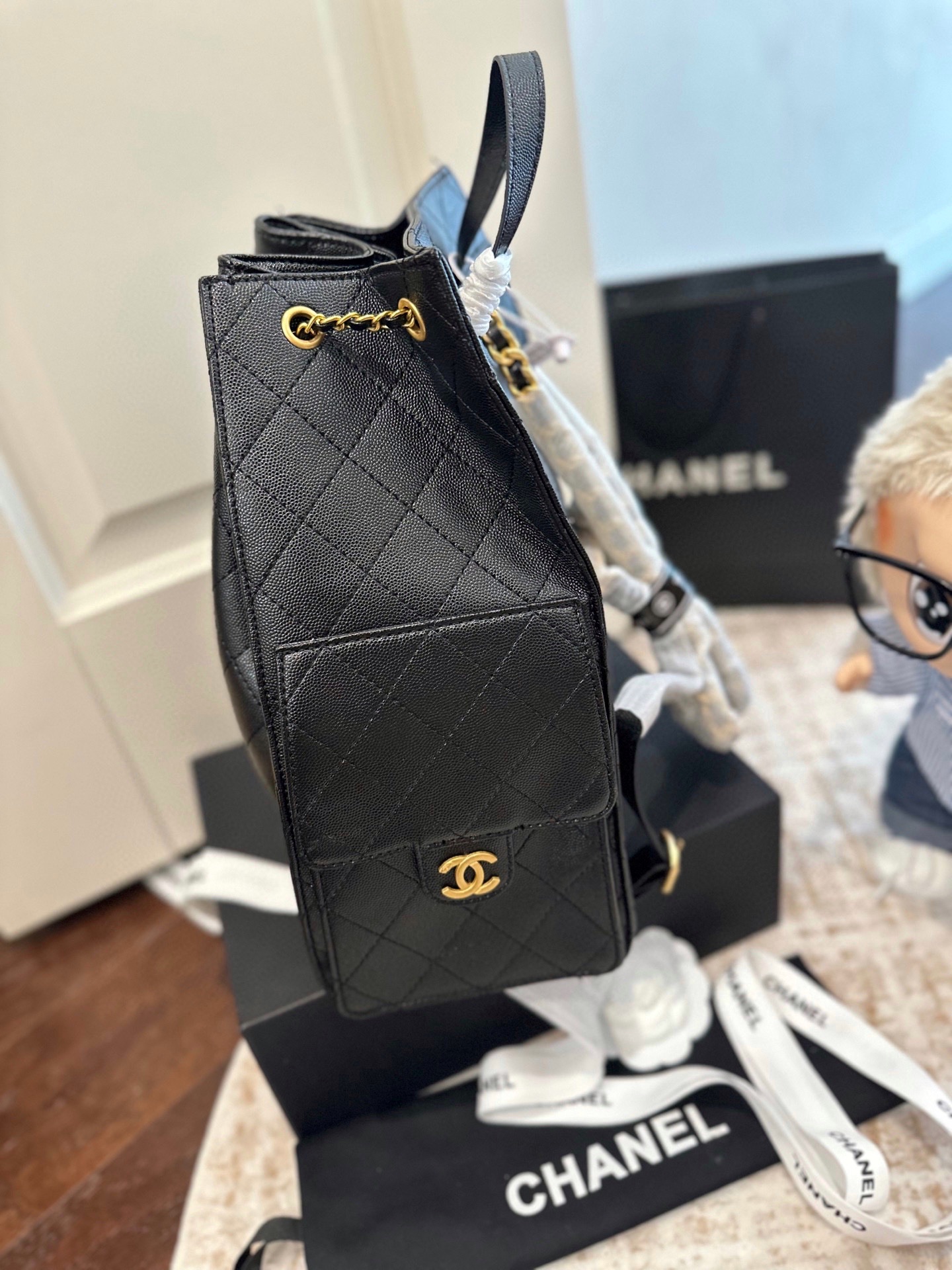 シャネル(Chanel)  新作 25B 巾着 バッグ  25cm