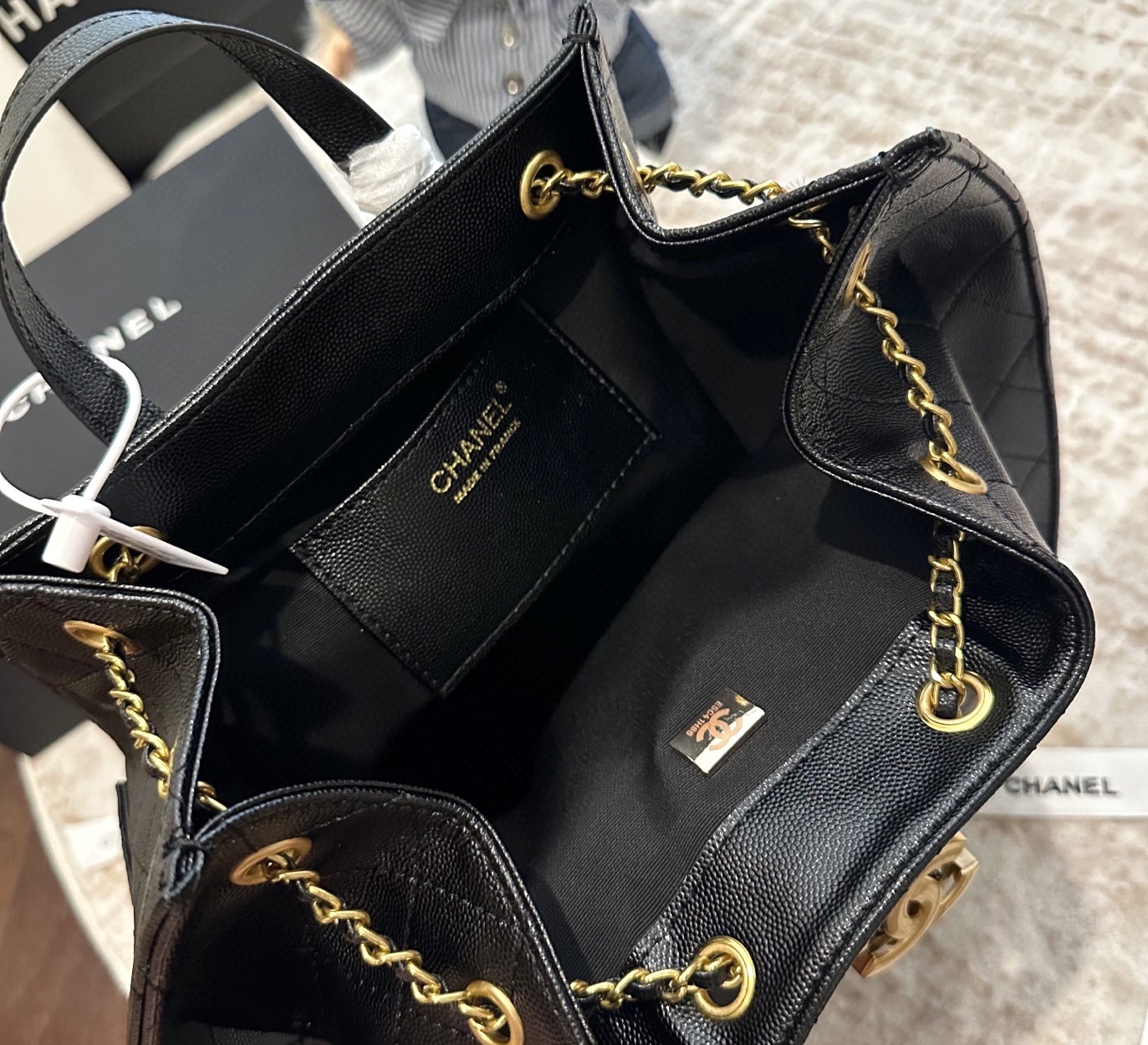 シャネル(Chanel)  新作 25B 巾着 バッグ  25cm
