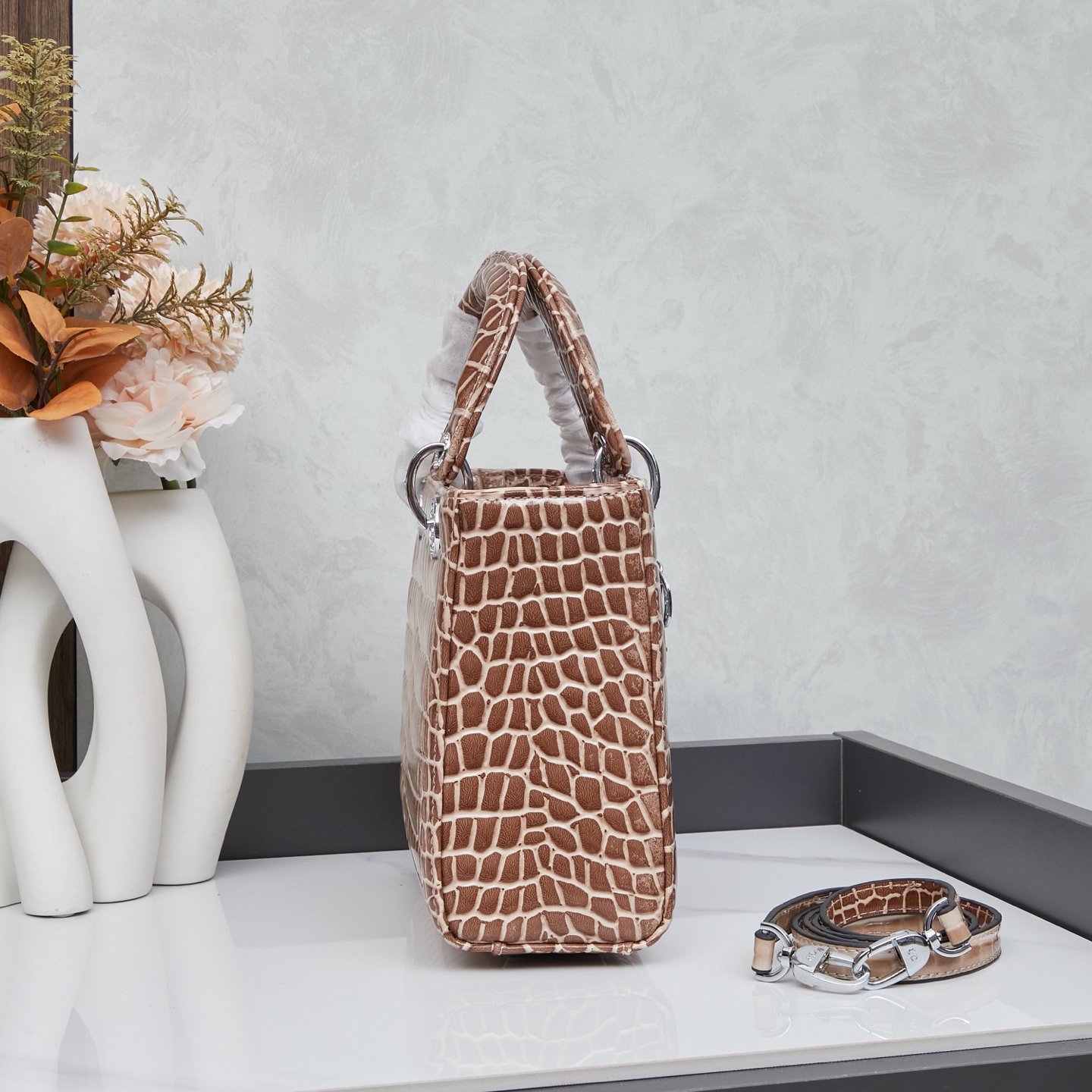 ディオール(Dior) レディース ダイアナ妃のバッグ クロコ 20x18x9cm