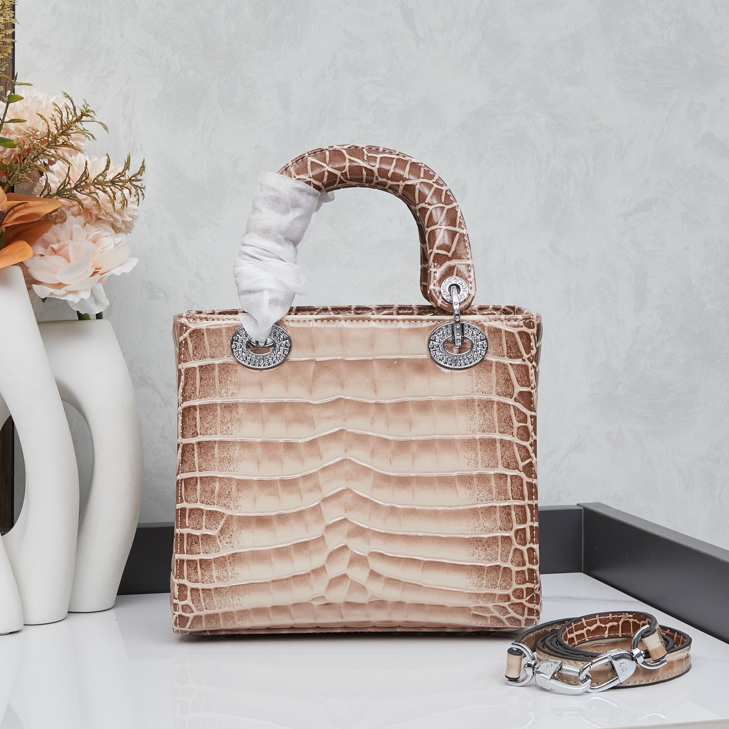 ディオール(Dior) レディース ダイアナ妃のバッグ クロコ 20x18x9cm