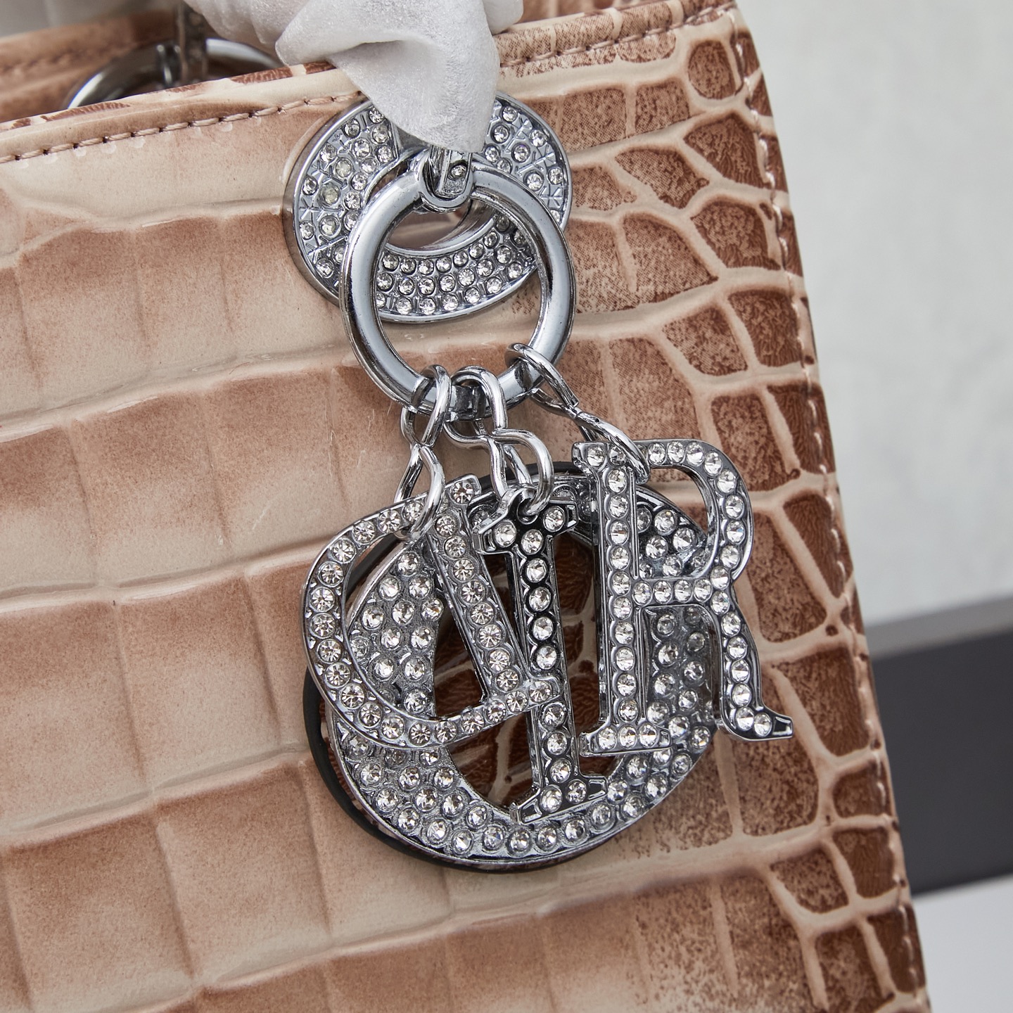 ディオール(Dior) レディース ダイアナ妃のバッグ クロコ 20x18x9cm