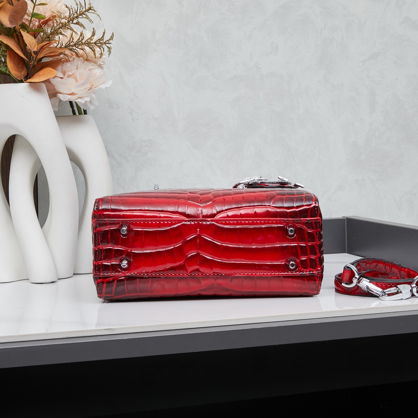 ディオール(Dior) レディース ダイアナ妃のバッグ クロコ 20x18x9cm
