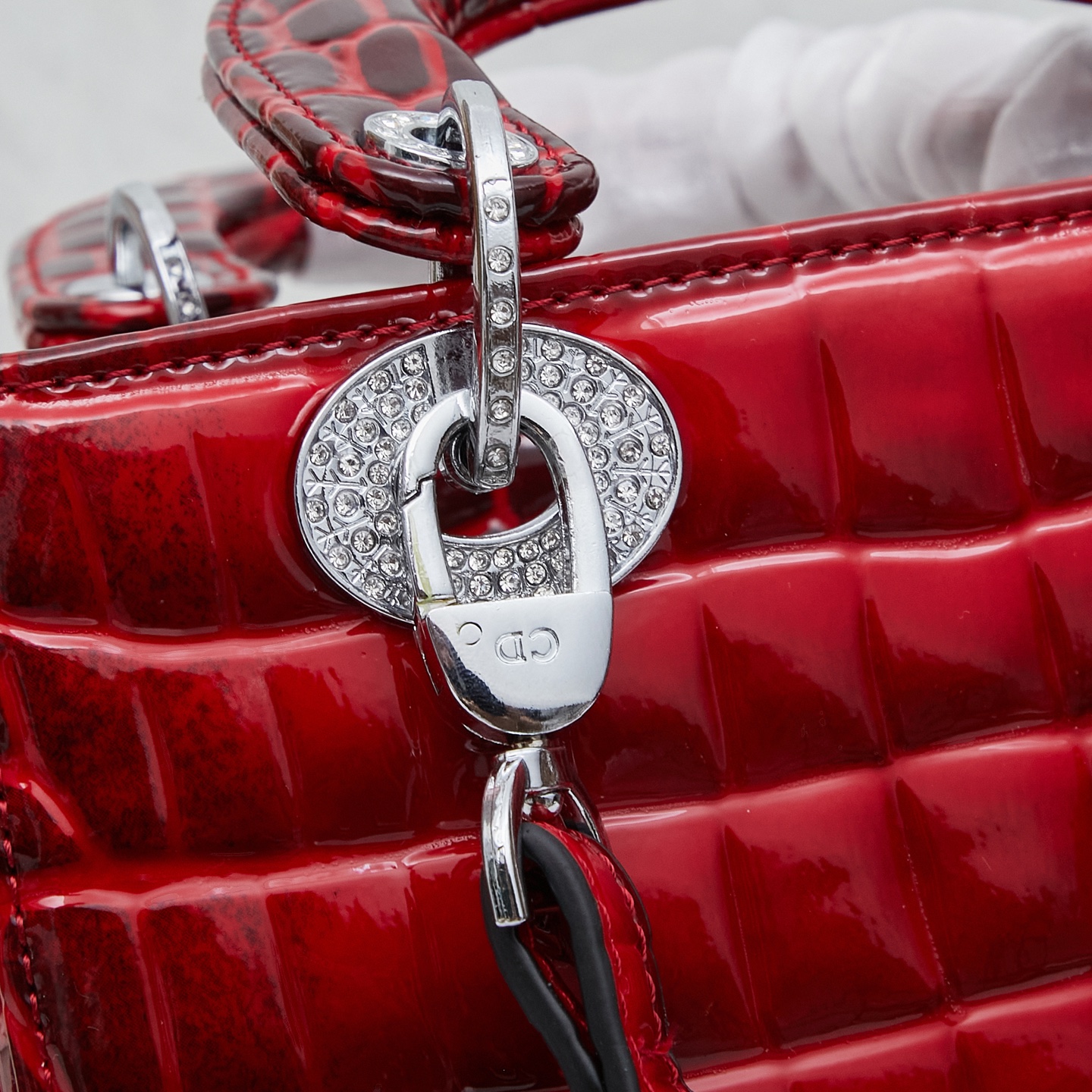 ディオール(Dior) レディース ダイアナ妃のバッグ クロコ 20x18x9cm