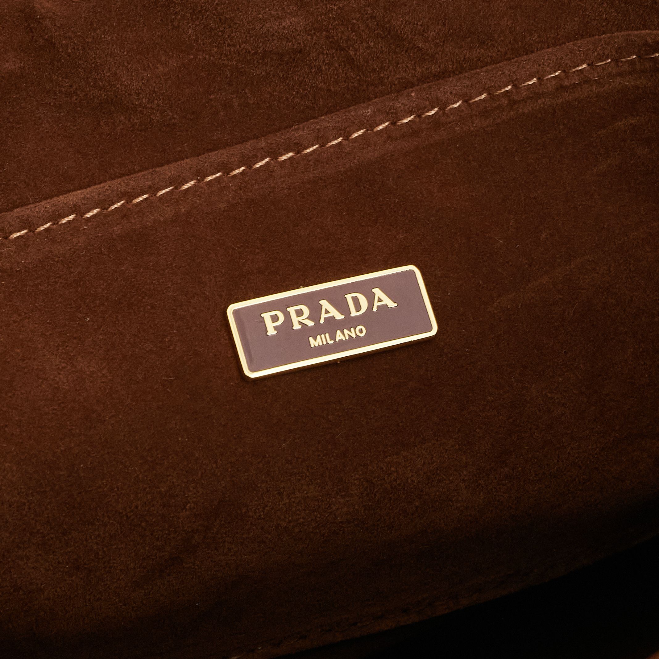 PRADA(プラダ) スエード 肩掛け バッグ 28x22x11cm