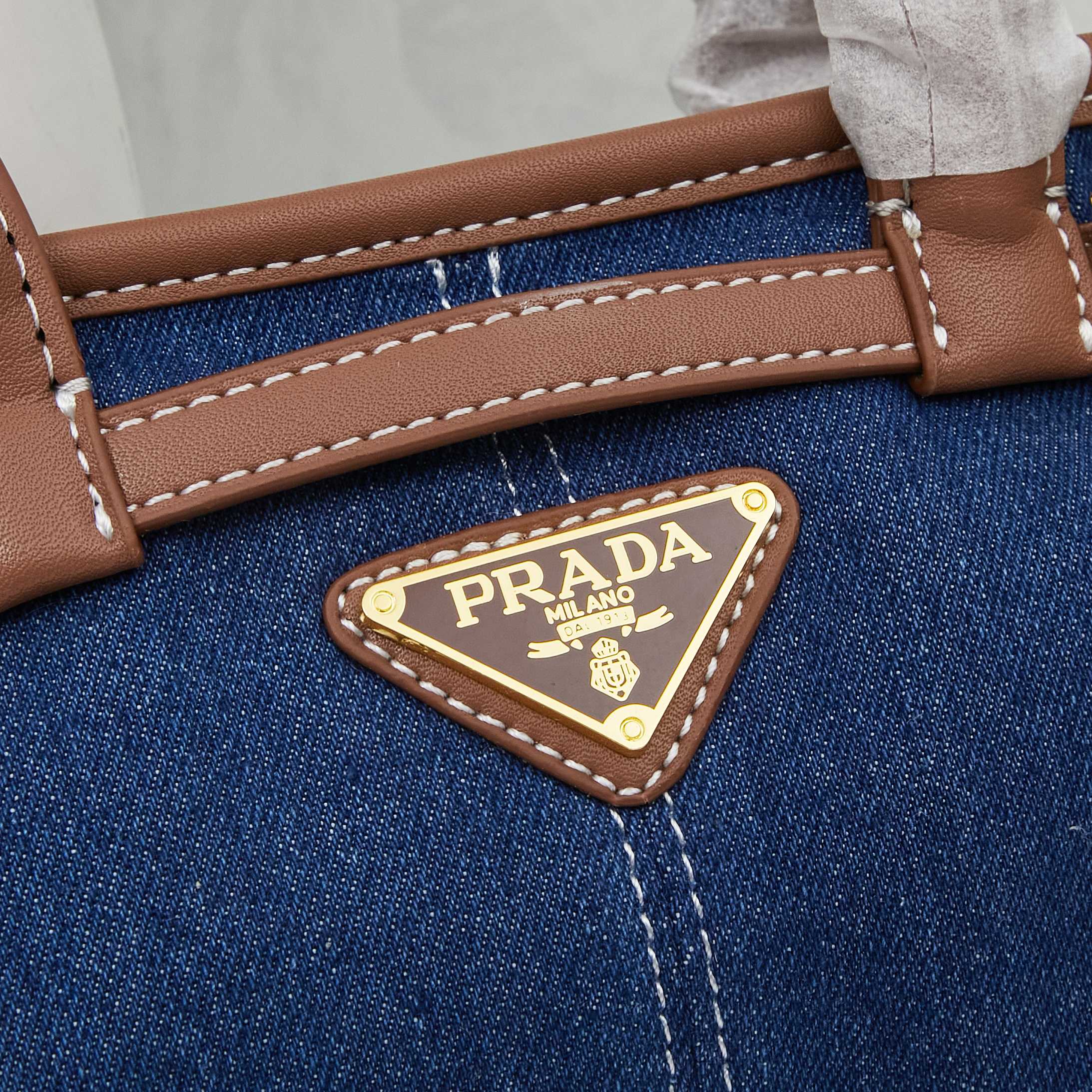 PRADA(プラダ) デニム  肩掛け バッグ 24x13x8cm