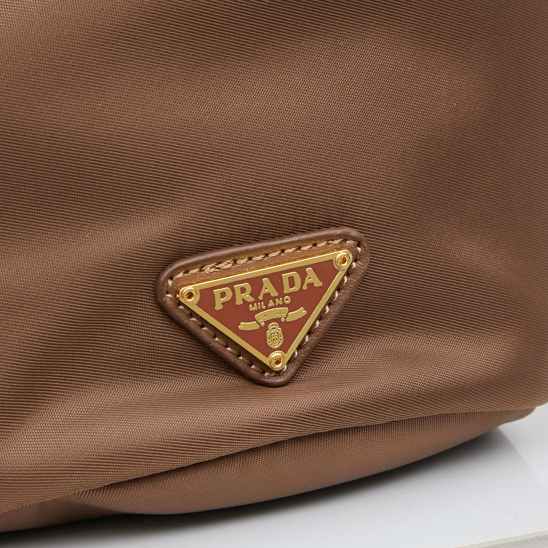 PRADA(プラダ)  ナイロン ミニトート バッグ ブラウン 24x19x15cm