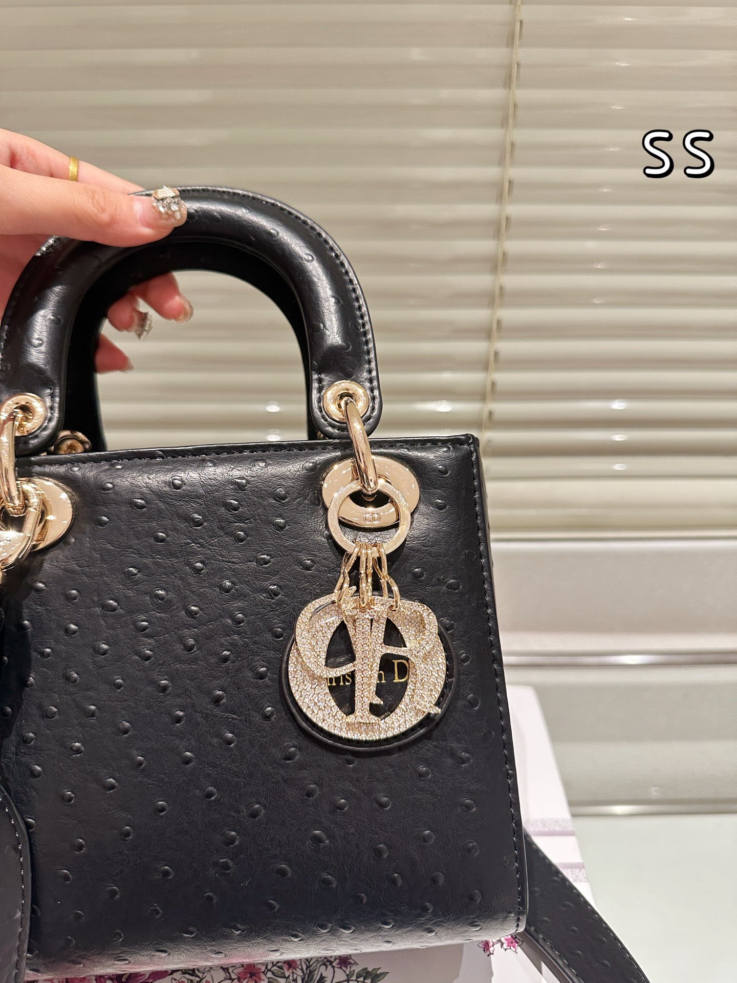 ディオール(Dior)  CD Lady  ダチョウ バッグ 20cm