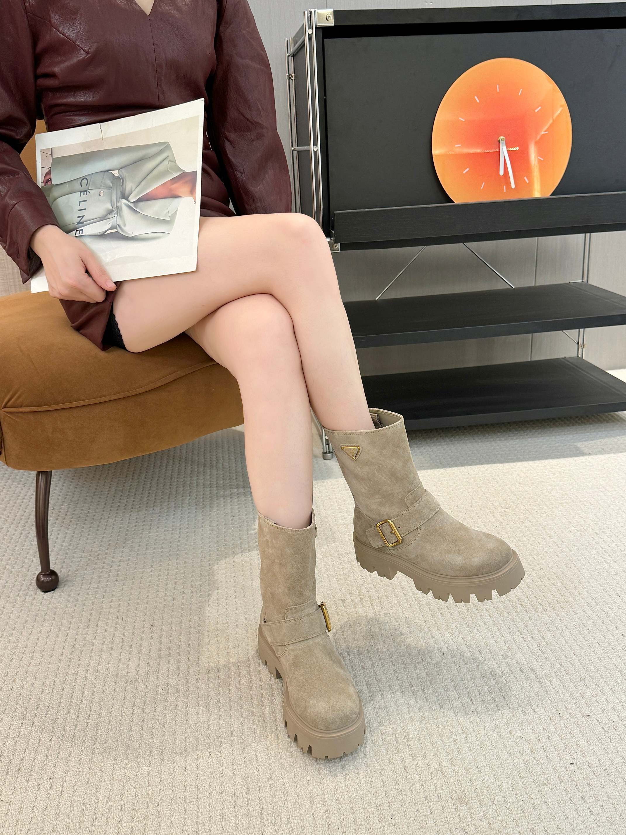 プラダ ( Prada)  レディース 靴  レザー